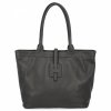 Elegancka Torebka Skórzana typu Shopper Bag Szara
